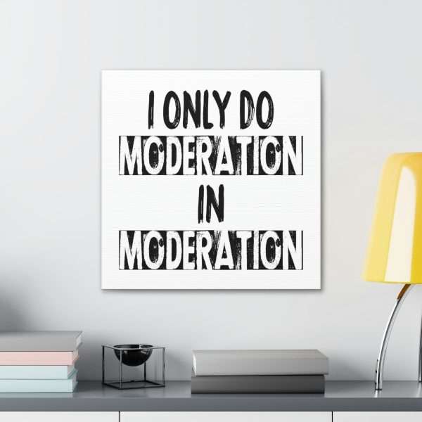 Funny Canvas Art Print Gallery Wrap - I Only Do Moderation in Moderation - Image 11