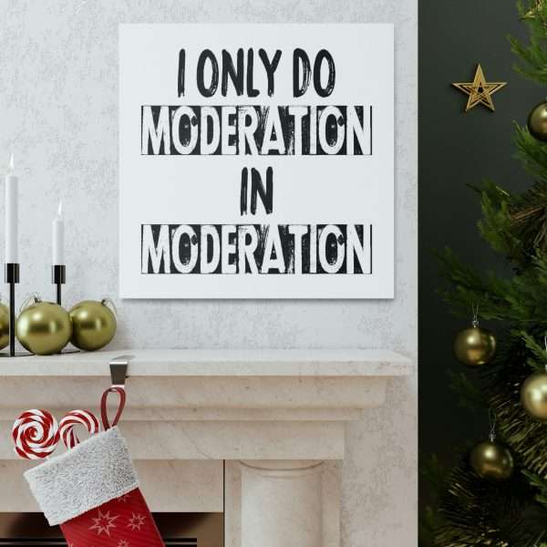 Funny Canvas Art Print Gallery Wrap - I Only Do Moderation in Moderation - Image 13