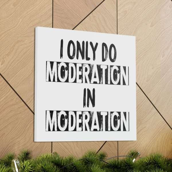 Funny Canvas Art Print Gallery Wrap - I Only Do Moderation in Moderation - Image 14