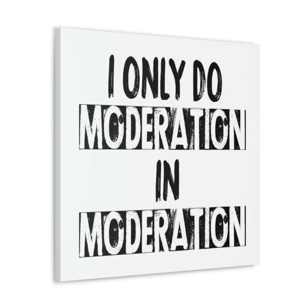 Funny Canvas Art Print Gallery Wrap - I Only Do Moderation in Moderation - Image 16