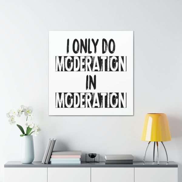 Funny Canvas Art Print Gallery Wrap - I Only Do Moderation in Moderation - Image 25