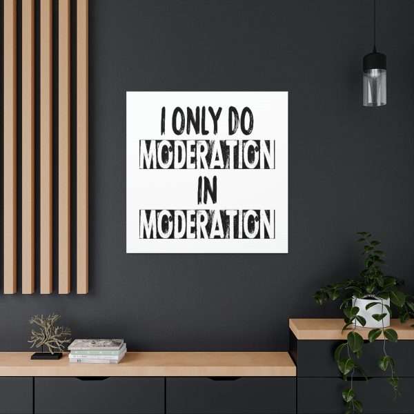 Funny Canvas Art Print Gallery Wrap - I Only Do Moderation in Moderation - Image 26