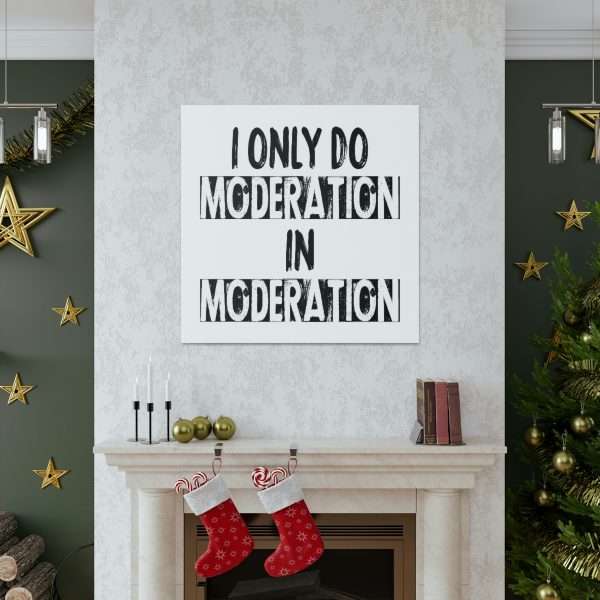 Funny Canvas Art Print Gallery Wrap - I Only Do Moderation in Moderation - Image 27