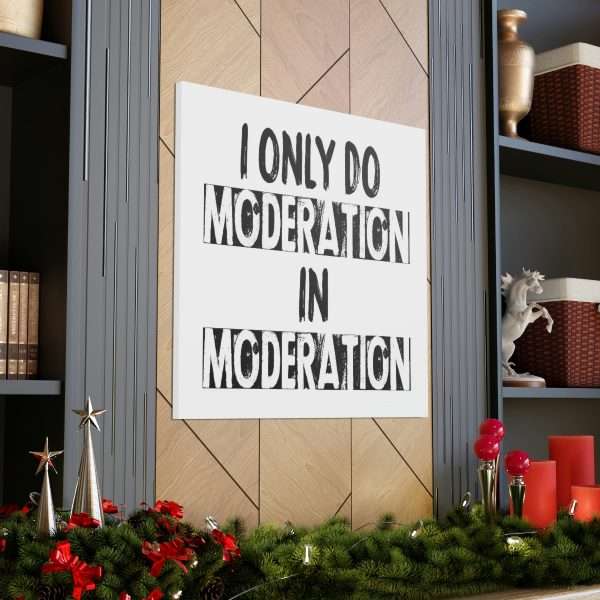 Funny Canvas Art Print Gallery Wrap - I Only Do Moderation in Moderation - Image 28