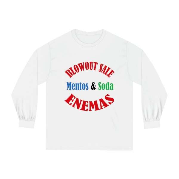 Unisex Classic Long Sleeve T-Shirt - Blowout Sale - Mentos & Soda Enemas - Image 2