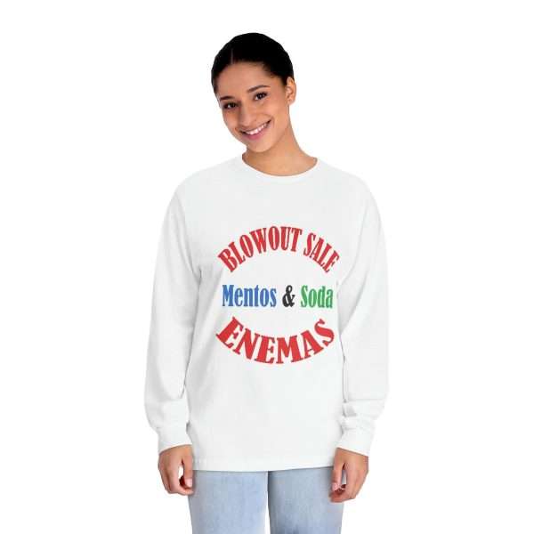 Unisex Classic Long Sleeve T-Shirt - Blowout Sale - Mentos & Soda Enemas - Image 3