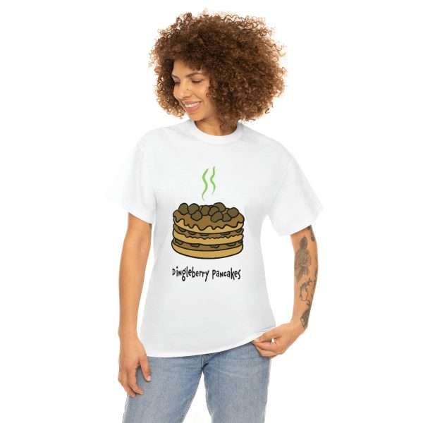 Humorous Unisex Heavy Cotton T-shirt - Dingleberry Pancakes - Image 3