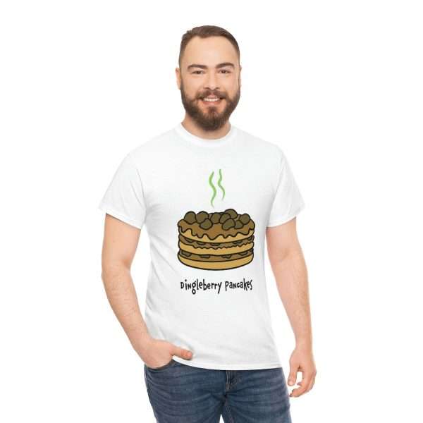 Humorous Unisex Heavy Cotton T-shirt - Dingleberry Pancakes - Image 4