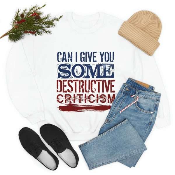 Funny Unisex Heavy Blend Crewneck Sweatshirt - Can I Give You Some Destructive Criticism? - Image 7