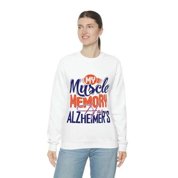 Humorous Unisex Heavy Blend Crewneck Sweatshirt - My Muscle Memory Has Alzheimer’s