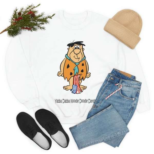 Humorous Unisex Heavy Blend Crewneck Sweatshirt - Yabba Dabba Noodle Doodle Dandy - Image 7