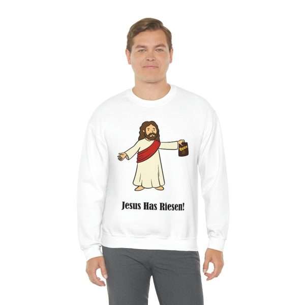 Humorous Unisex Heavy Blend Crewneck Sweatshirt - Jesus Has Riesen!