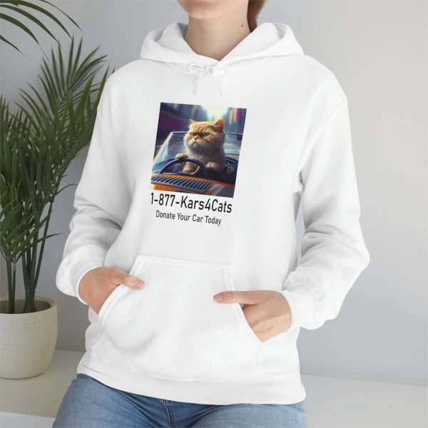 Funny Unisex Heavy Blend Hoodie Sweatshirt - 1-877-Kars4Cats Donate Your Car Today