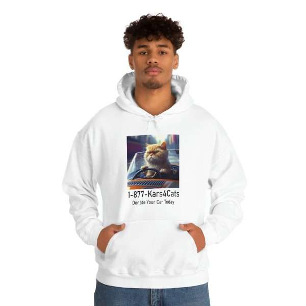 Funny Unisex Heavy Blend Hoodie Sweatshirt - 1-877-Kars4Cats Donate Your Car Today - Image 4