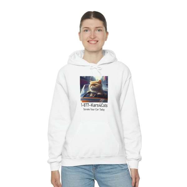 Funny Unisex Heavy Blend Hoodie Sweatshirt - 1-877-Kars4Cats Donate Your Car Today - Image 5