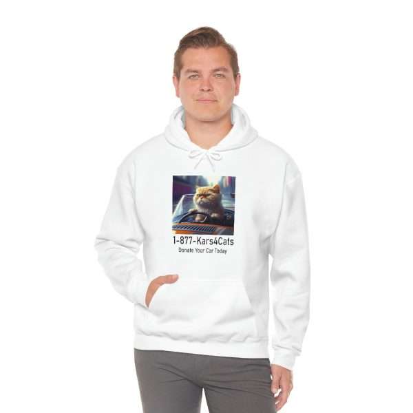 Funny Unisex Heavy Blend Hoodie Sweatshirt - 1-877-Kars4Cats Donate Your Car Today - Image 6