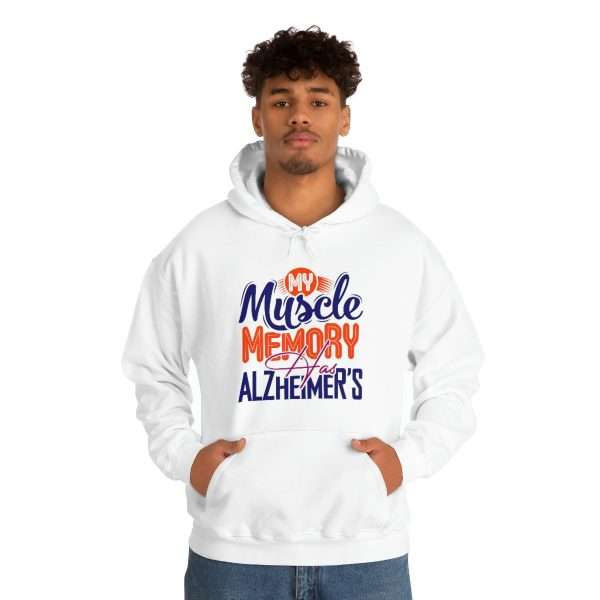 Humorous Unisex Heavy Blend Hoodie Sweatshirt - My Muscle Memory Has Alzheimer’s - Image 4