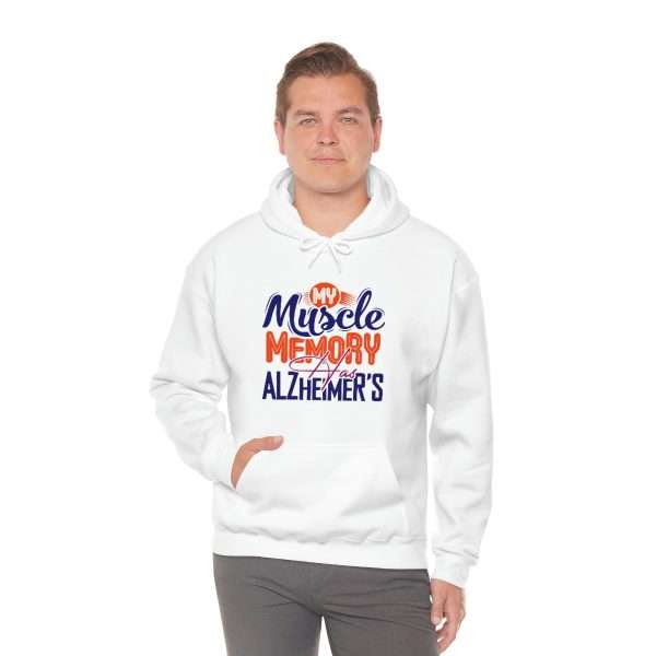 Humorous Unisex Heavy Blend Hoodie Sweatshirt - My Muscle Memory Has Alzheimer’s - Image 6