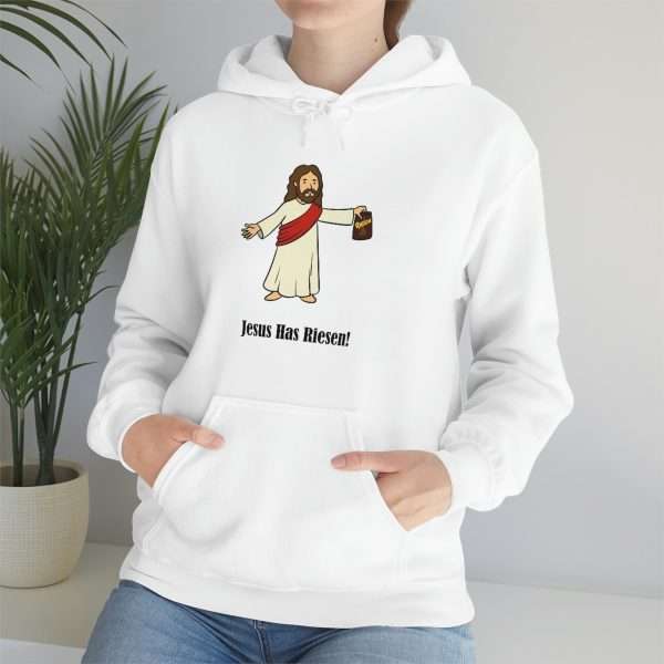 Humorous Unisex Heavy Blend Hoodie Sweatshirt - Jesus Has Riesen!