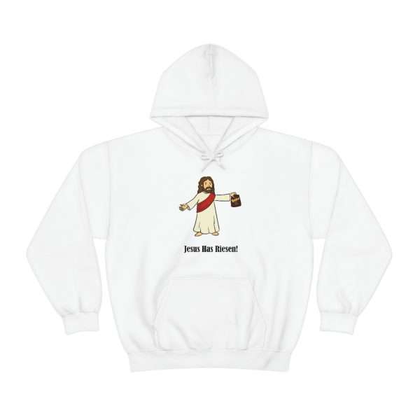 Humorous Unisex Heavy Blend Hoodie Sweatshirt - Jesus Has Riesen! - Image 2