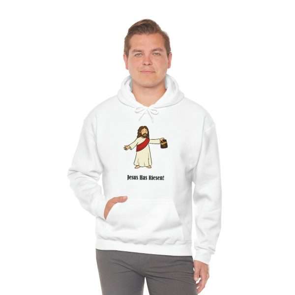 Humorous Unisex Heavy Blend Hoodie Sweatshirt - Jesus Has Riesen! - Image 6