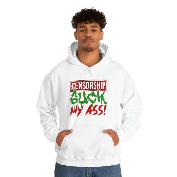 Humorous Unisex Heavy Blend Hoodie Sweatshirt - Censorship Suck My Ass! - Image 4