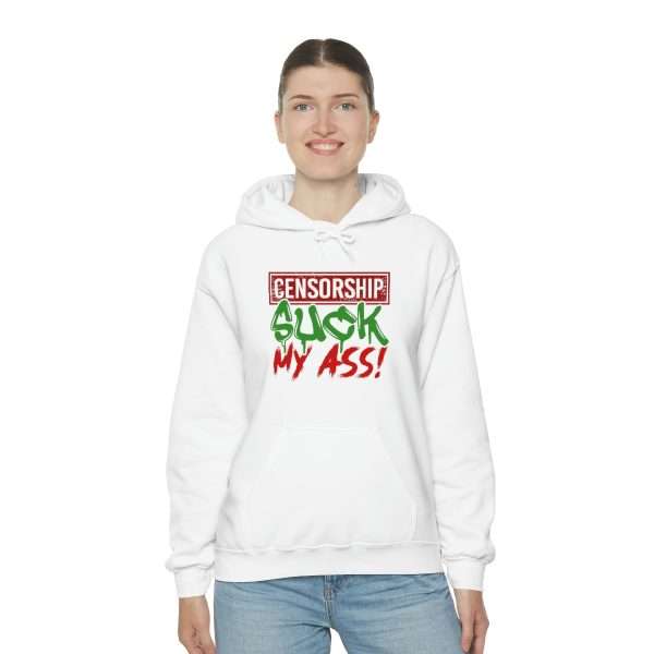 Humorous Unisex Heavy Blend Hoodie Sweatshirt - Censorship Suck My Ass! - Image 5