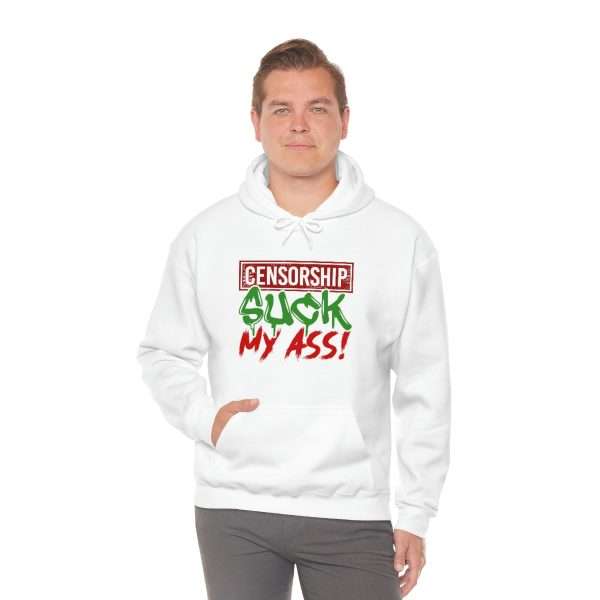 Humorous Unisex Heavy Blend Hoodie Sweatshirt - Censorship Suck My Ass! - Image 6