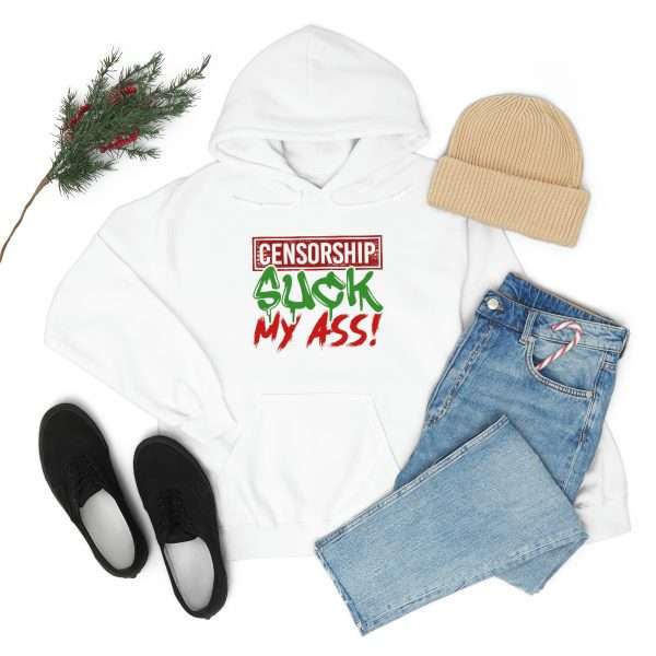 Humorous Unisex Heavy Blend Hoodie Sweatshirt - Censorship Suck My Ass! - Image 7