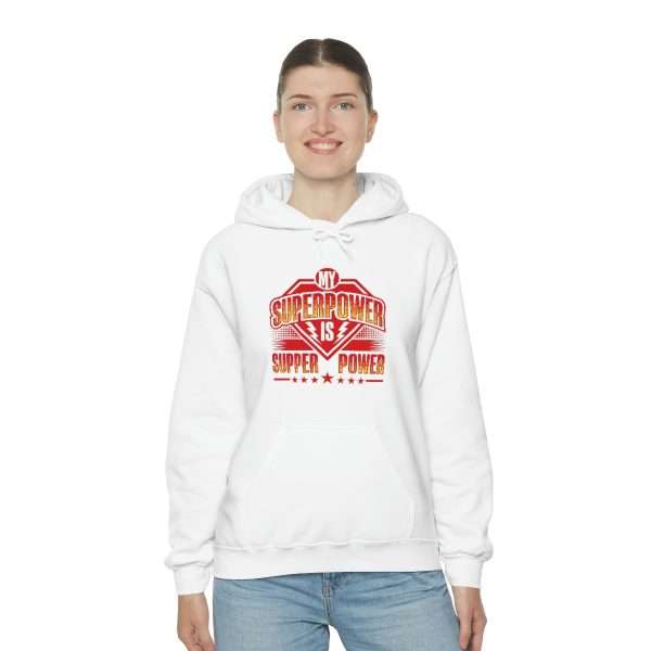 Funny Unisex Heavy Blend Hoodie Sweatshirt - My Superpower Is Supper Power