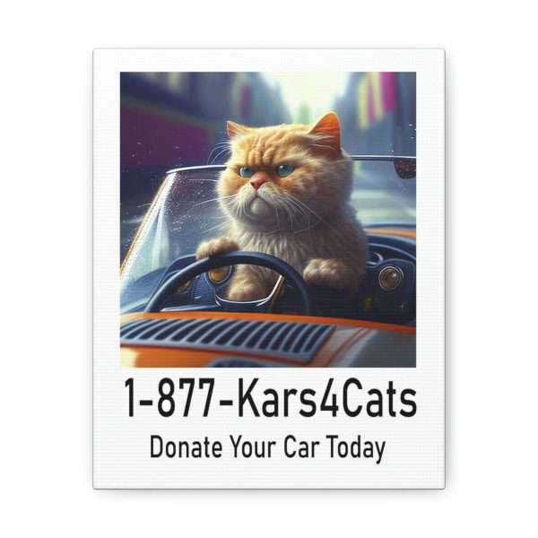 Funny Gallery Canvas Print Wrap - 1-877-Kars4Cats Donate Your Car Today - Image 15