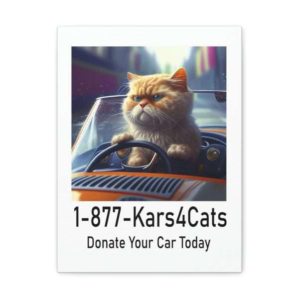 Funny Gallery Canvas Print Wrap - 1-877-Kars4Cats Donate Your Car Today - Image 29