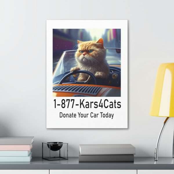 Funny Gallery Canvas Print Wrap - 1-877-Kars4Cats Donate Your Car Today - Image 39