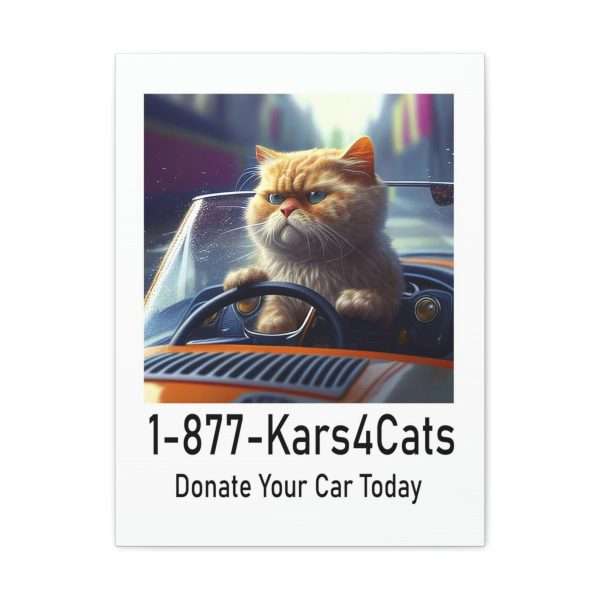 Funny Gallery Canvas Print Wrap - 1-877-Kars4Cats Donate Your Car Today - Image 36