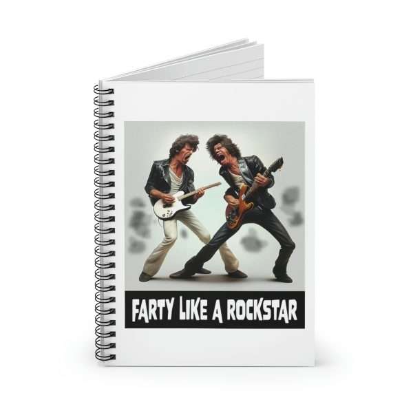 Funny Spiral Notebook with Ruled Lines - Farty Like a Rockstar - Image 2