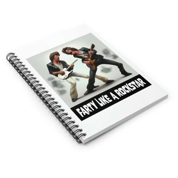 Funny Spiral Notebook with Ruled Lines - Farty Like a Rockstar - Image 3