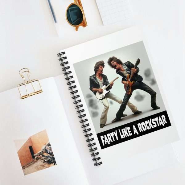 Funny Spiral Notebook with Ruled Lines - Farty Like a Rockstar - Image 5