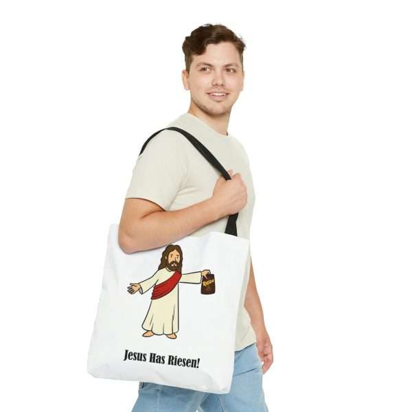 Humorous Tote Bag - Jesus Has Riesen! - Image 11