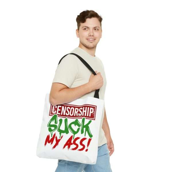 Humorous Tote Bag AOP - Censorship Suck My Ass! - Image 11