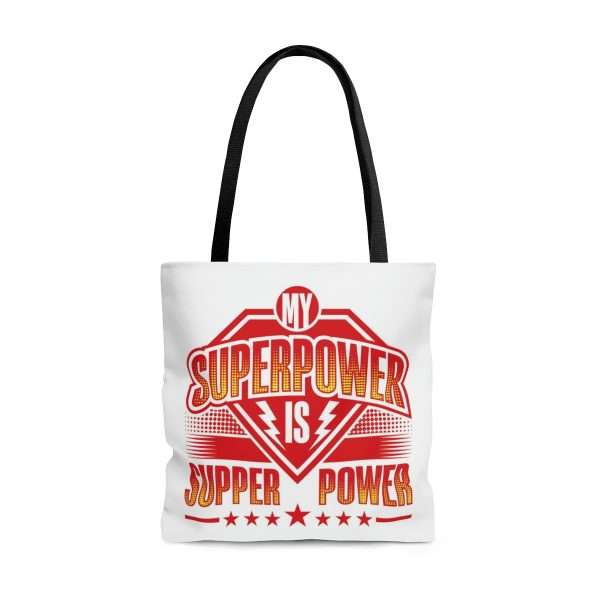 Funny Tote Bag AOP - My Superpower Is Supper Power - Image 9