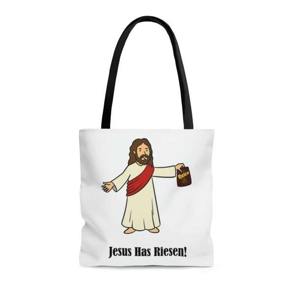 Humorous Tote Bag - Jesus Has Riesen! - Image 2