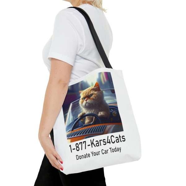 Funny Tote Bag - 1-877-Kars4Cats Donate Your Car Today