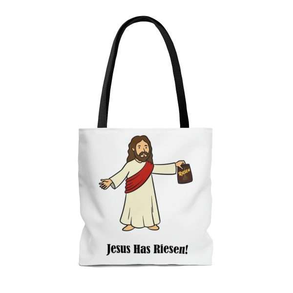 Humorous Tote Bag - Jesus Has Riesen! - Image 3