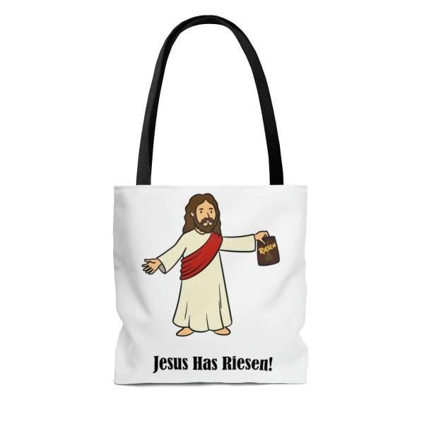 Humorous Tote Bag - Jesus Has Riesen! - Image 6