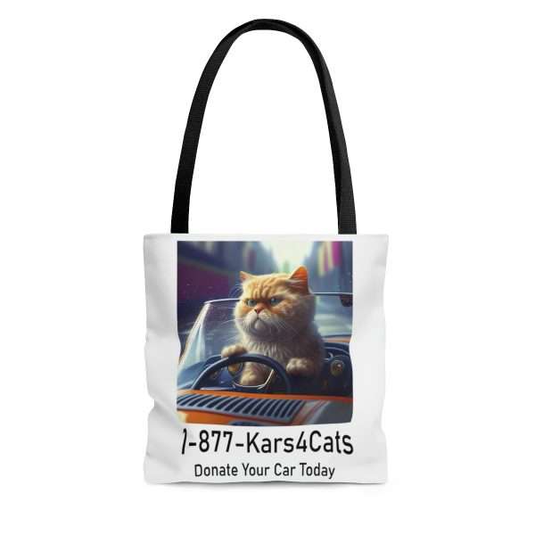 Funny Tote Bag - 1-877-Kars4Cats Donate Your Car Today - Image 5