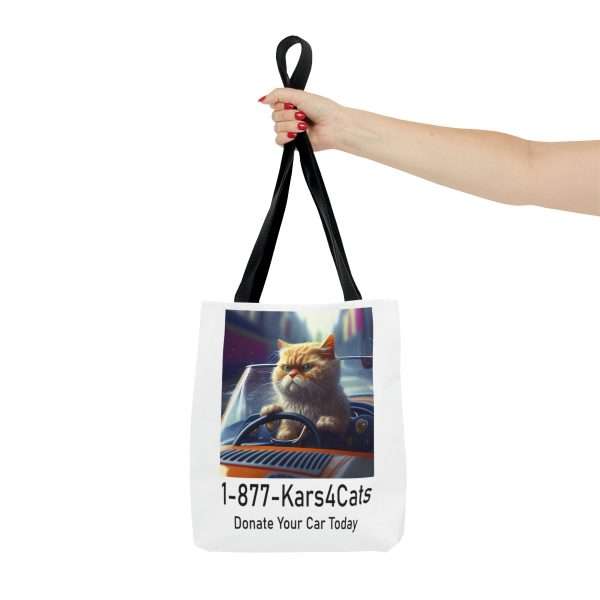 Funny Tote Bag - 1-877-Kars4Cats Donate Your Car Today - Image 7