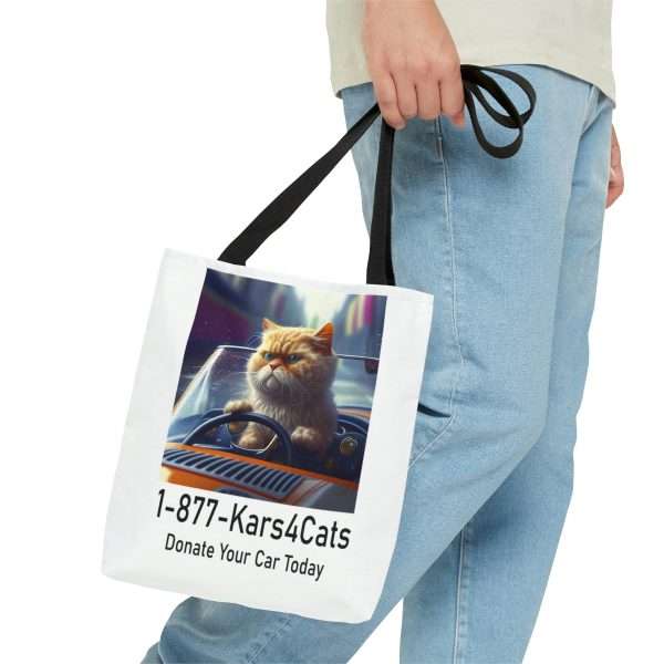 Funny Tote Bag - 1-877-Kars4Cats Donate Your Car Today - Image 8