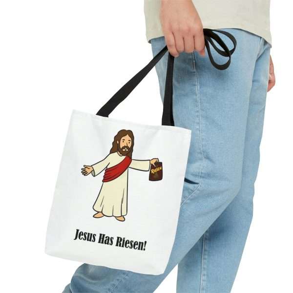 Humorous Tote Bag - Jesus Has Riesen! - Image 8