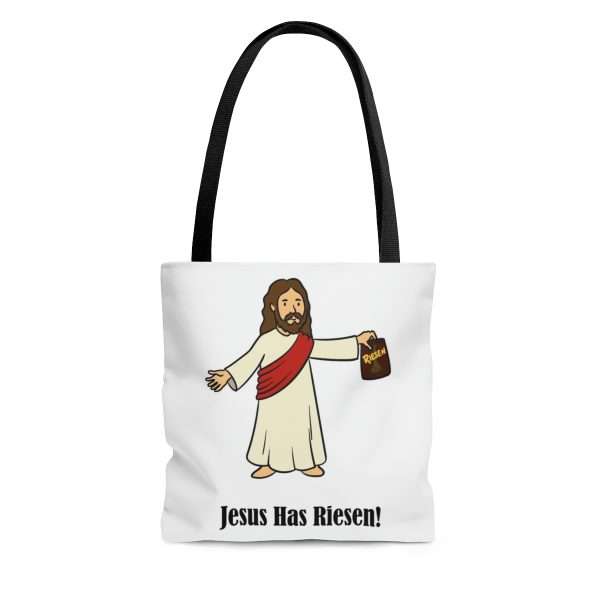 Humorous Tote Bag - Jesus Has Riesen! - Image 5