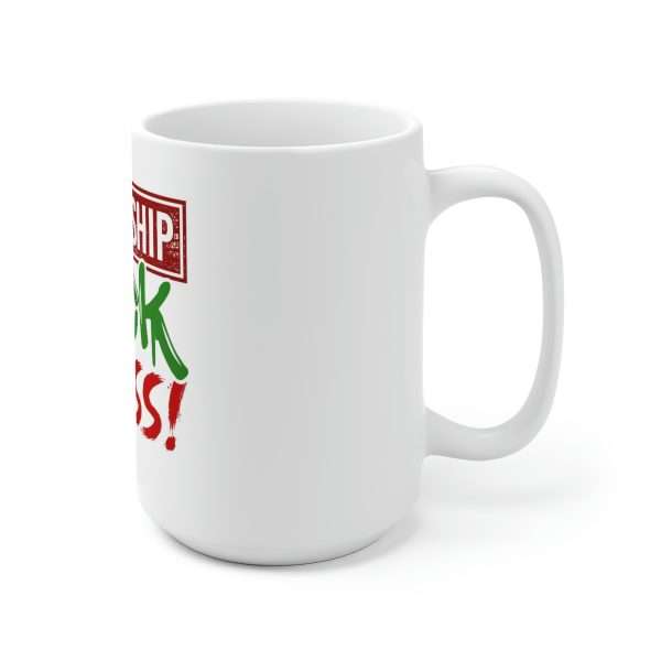 Humorous Premium Coffee Mug 15 oz - Censorship Suck My Ass! - Image 3